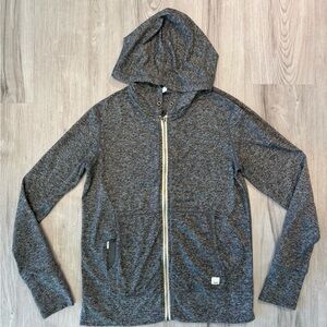 Vuori Gray Hooded Zip-Up Jacket